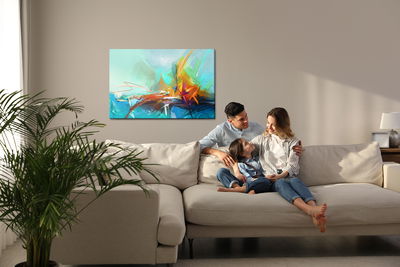 Ljuddämpande tavla - Abstract sailboat