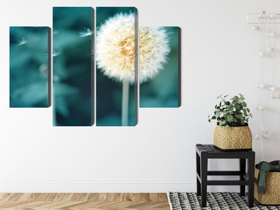 Ljuddämpande tavla - Dandelion flower close up 3d