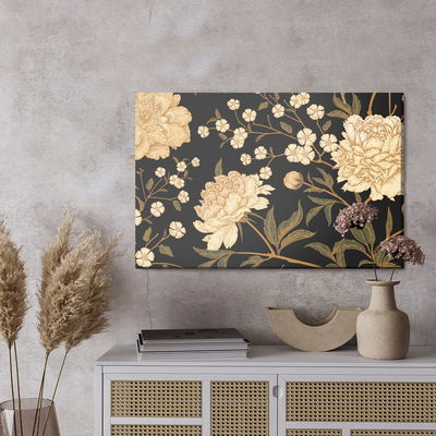 Ljuddämpande tavla - Peonies with stems