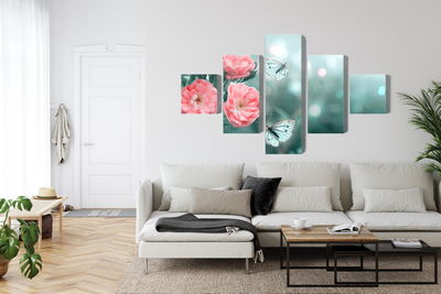 Ljuddämpande tavla - Delicate flowers and 3d