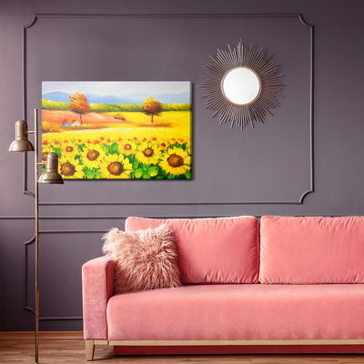 Ljuddämpande tavla - A colorful landscape