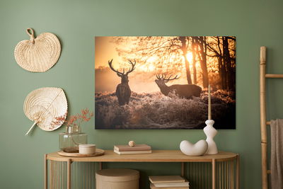 Ljuddämpande tavla - Deer in the morning