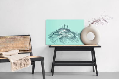 Ljuddämpande tavla - Golgotha ​​mountain