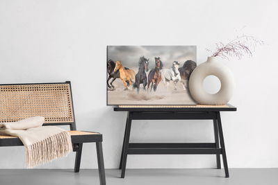 Ljuddämpande tavla - Horses by the sea