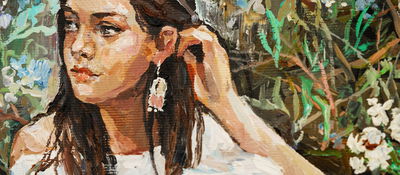 Ljuddämpande tavla - A young girl is sitting