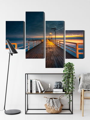 Ljuddämpande tavla - Evening view of the wooden