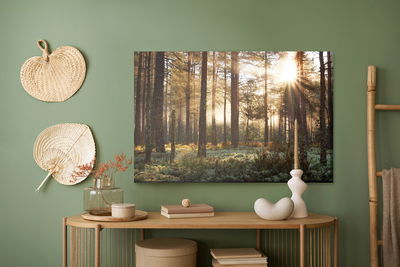 Ljuddämpande tavla - Sunrise in the coniferous