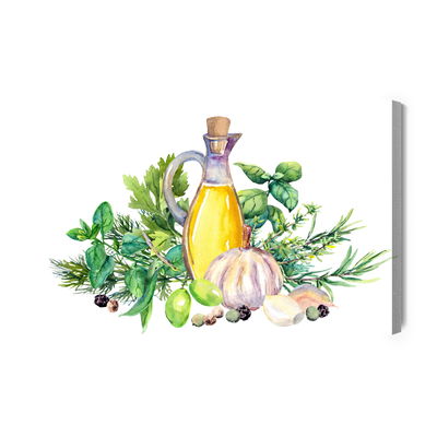 Ljuddämpande tavla - Oil with herbs and spices