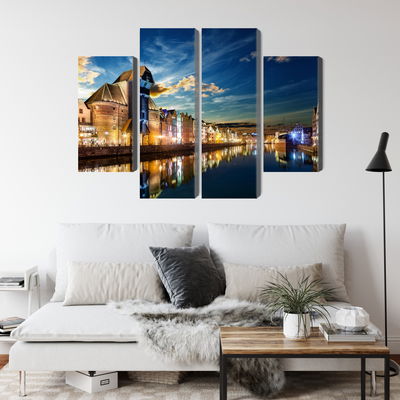 Ljuddämpande tavla - Gdansk wharf and the crane