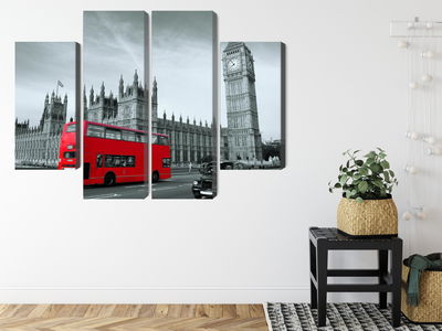 Ljuddämpande tavla - Red London bus