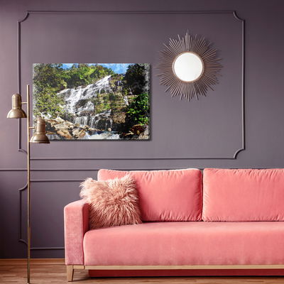 Ljuddämpande tavla - A waterfall in an artistic