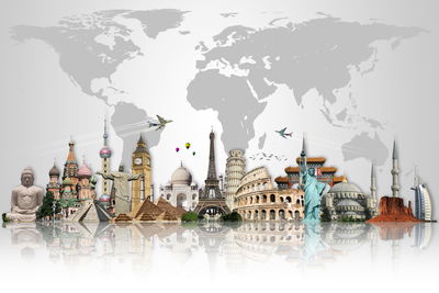 Ljuddämpande tavla - Famous buildings