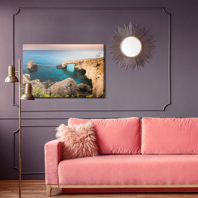 Ljuddämpande tavla - Rock formations by the sea