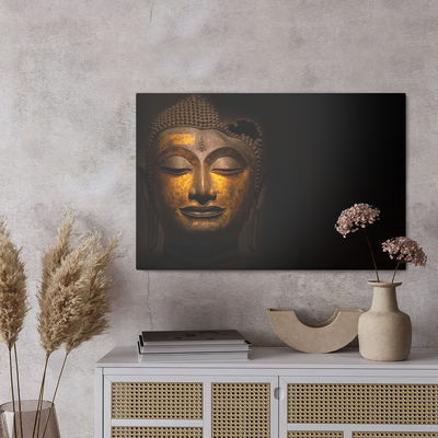 Ljuddämpande tavla - The face of the buddha