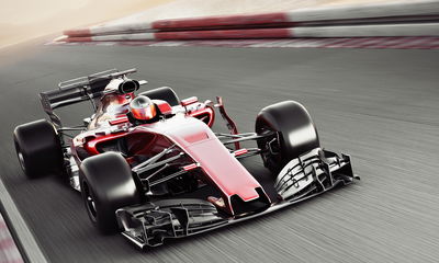 Ljuddämpande tavla - Formula 1 car on the track