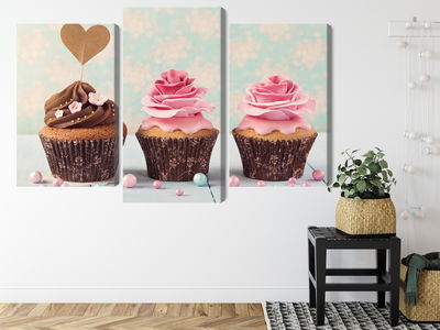 Ljuddämpande tavla - Cupcakes with cream