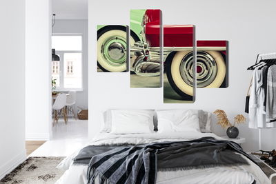 Ljuddämpande tavla - Stylish vintage car wheels