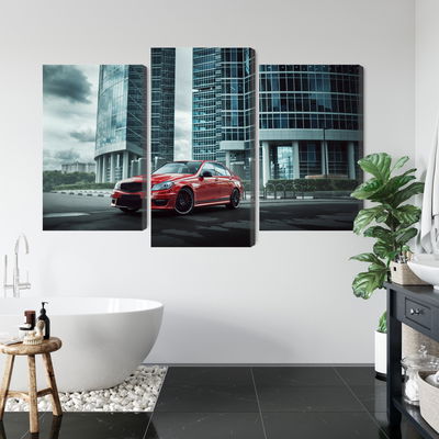 Ljuddämpande tavla - Red car on a background