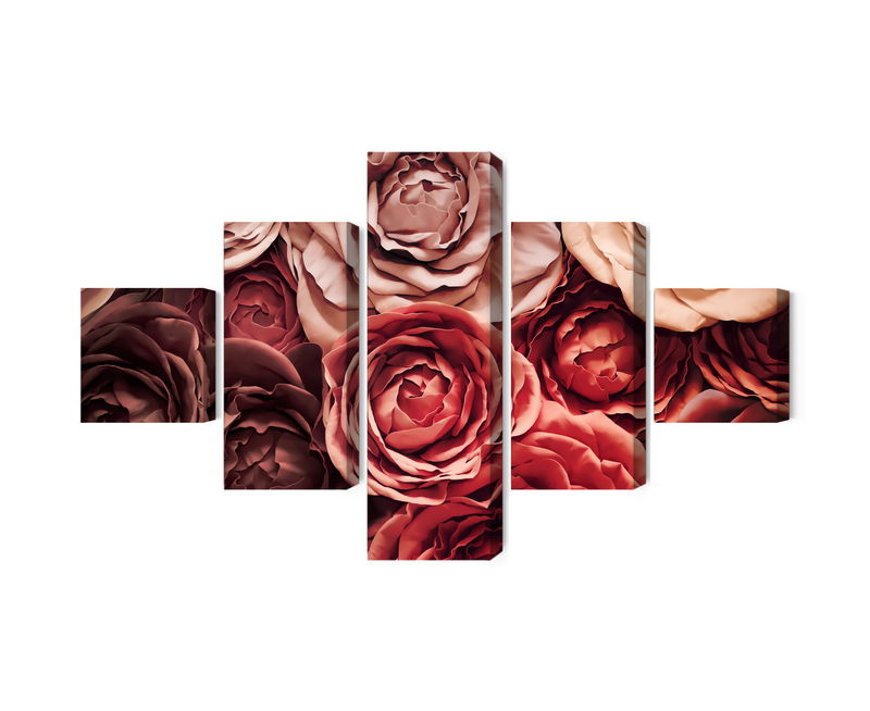 Ljuddämpande tavla - Colorful flowers close up 3d