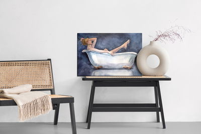 Ljuddämpande tavla - Woman in the bathtub