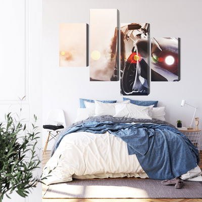 Ljuddämpande tavla - Black drifting 3d car