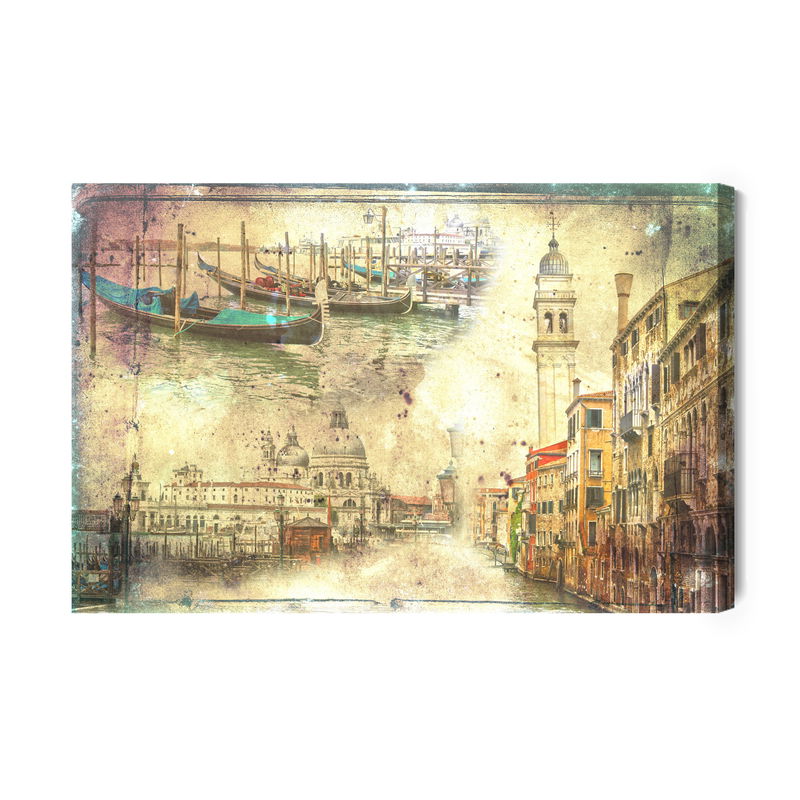 Ljuddämpande tavla - Venice in vintage style