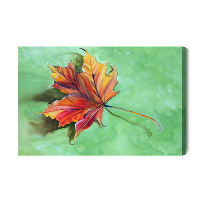 Ljuddämpande tavla - Autumn maple leaf painted