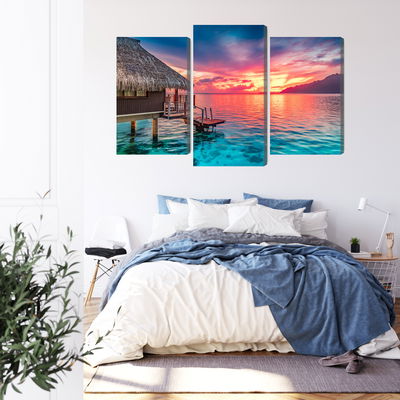 Ljuddämpande tavla - Sunset over the south pacific