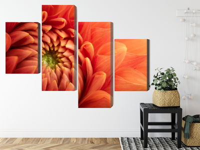 Ljuddämpande tavla - Orange chrysanthemum