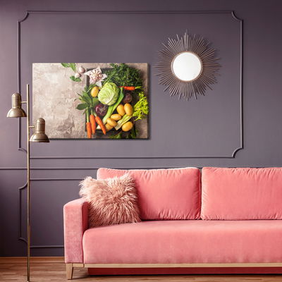 Ljuddämpande tavla - Vegetables on concrete