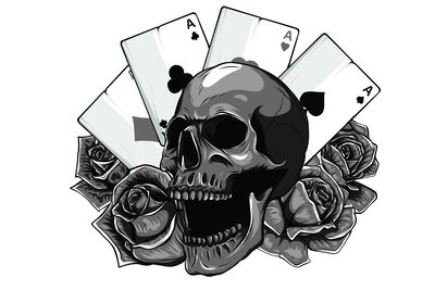 Ljuddämpande tavla - Skull on a background