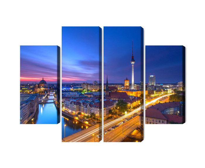 Ljuddämpande tavla - Berlin panorama at sunset