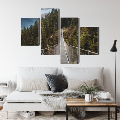 Ljuddämpande tavla - Suspension bridge in a 3d