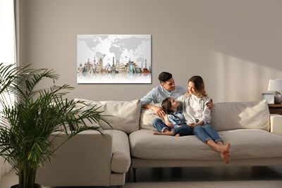 Ljuddämpande tavla - Famous buildings