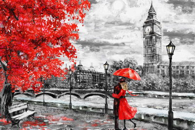 Ljuddämpande tavla - Lovers admiring the London