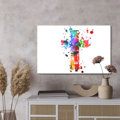 Ljuddämpande tavla - Colorful cross