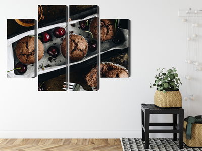 Ljuddämpande tavla - Muffins with cherries