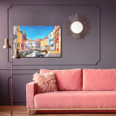 Ljuddämpande tavla - Colorful buildings of venice