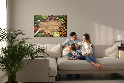 Ljuddämpande tavla - Vegetables on boards