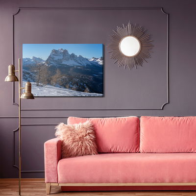 Ljuddämpande tavla - Winter 3d mountain landscape