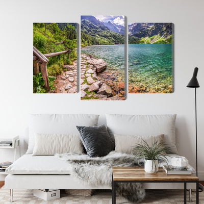 Ljuddämpande tavla - 3d view of the lake