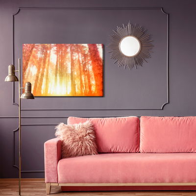 Ljuddämpande tavla - Dawn in a beautiful forest