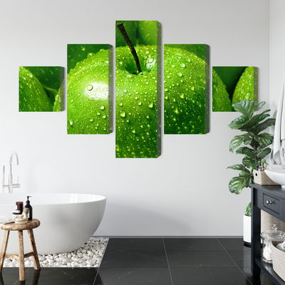 Ljuddämpande tavla - Green apples on a macro scale