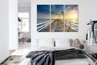 Ljuddämpande tavla - Wooden pier on the baltic sea