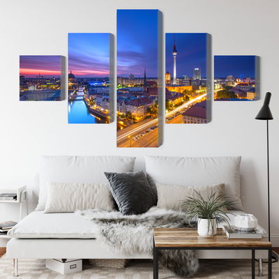 Ljuddämpande tavla - Berlin panorama at sunset