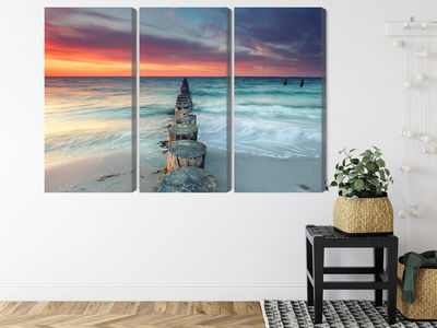 Ljuddämpande tavla - Beautiful sunset over