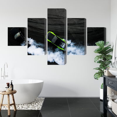 Ljuddämpande tavla - Drifting 3d cars