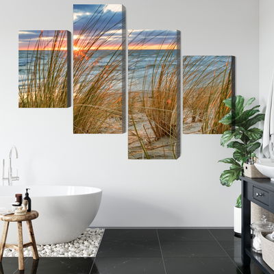 Ljuddämpande tavla - Sunrise on the beach of rügen