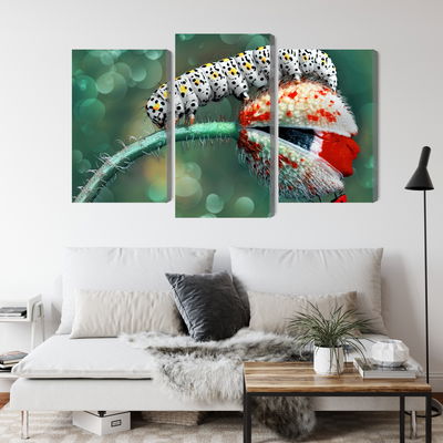 Ljuddämpande tavla - A caterpillar and a ladybug