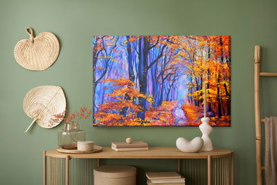 Ljuddämpande tavla - Blue-orange forest